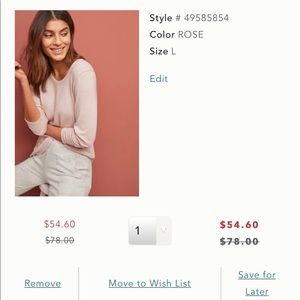 Anthropologie Asymmetrical Rose/Mauve Top